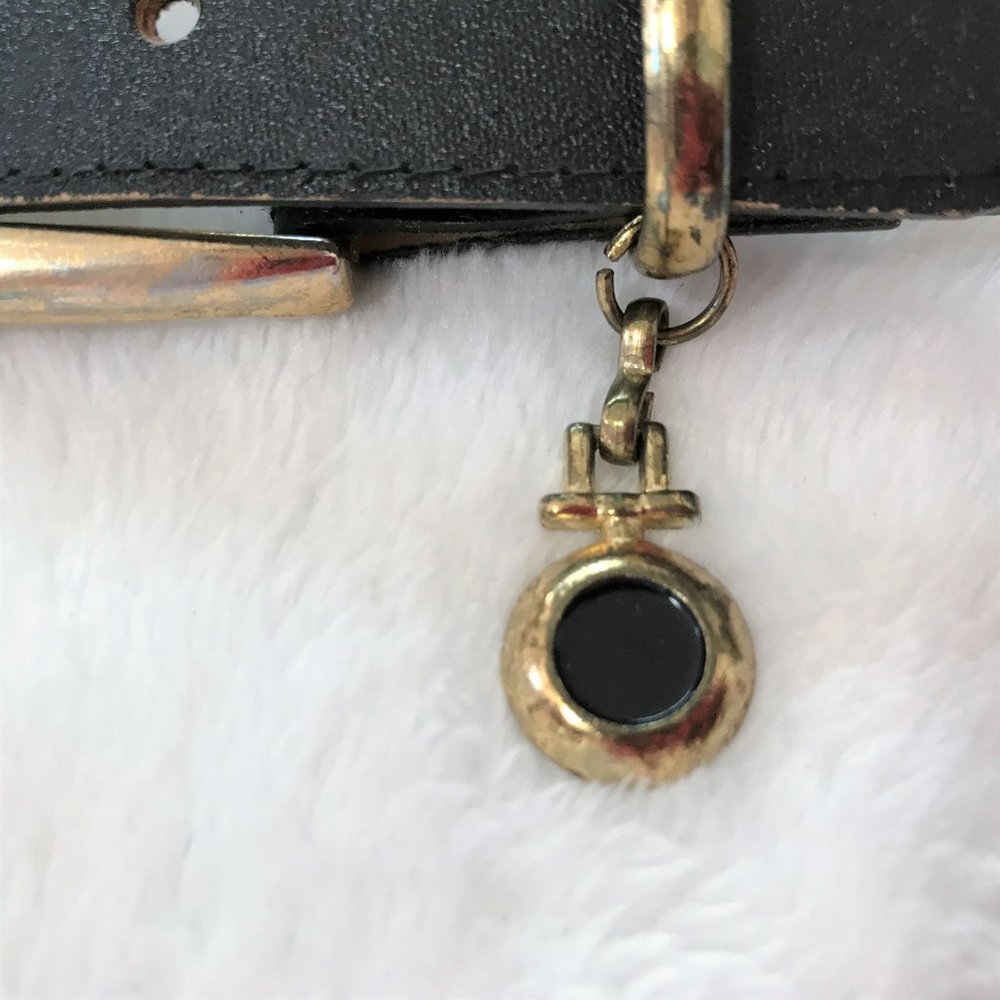 Vintage Belt with Charm Black Sz L, XL - Picture 4 of 8